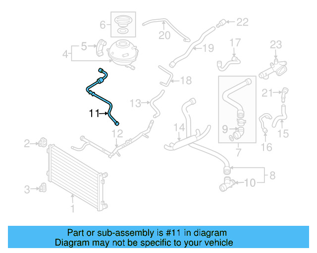 Overflow Hose 1J0-122-109-BN - View 2