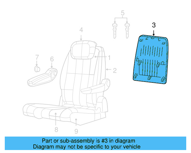 Seat Back Panel 7B0-883-969-DE5 - View 3
