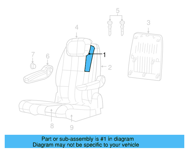 Seat Back Cover 7B0-883-805-E-DE5 - View 3