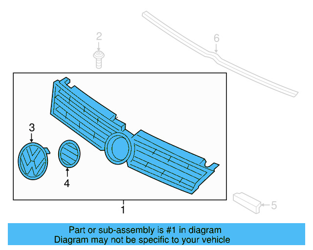 Grille 7P6-853-651-J-ZLL - View 4