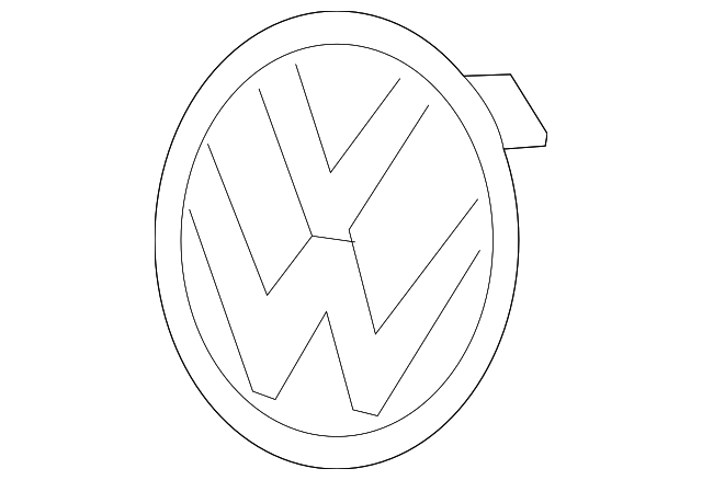 Grille Emblem 7P6-853-601-D-FOD - View 3