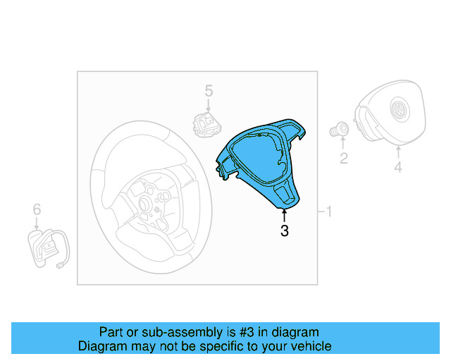 Steering Wheel Trim 6C0-419-685-B-N0R - View 11