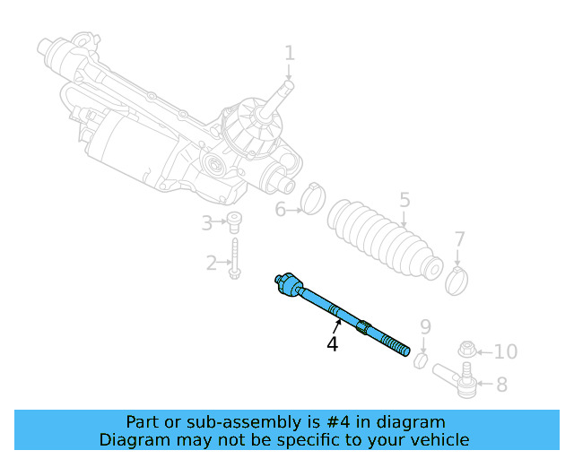 Inner Tie Rod 1EA-423-810-C - View 3
