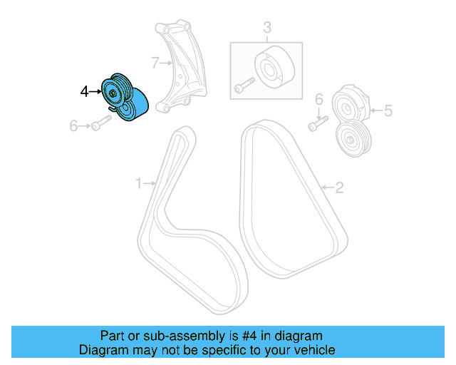 Belt Tensioner 06E-903-133-AB - View 3