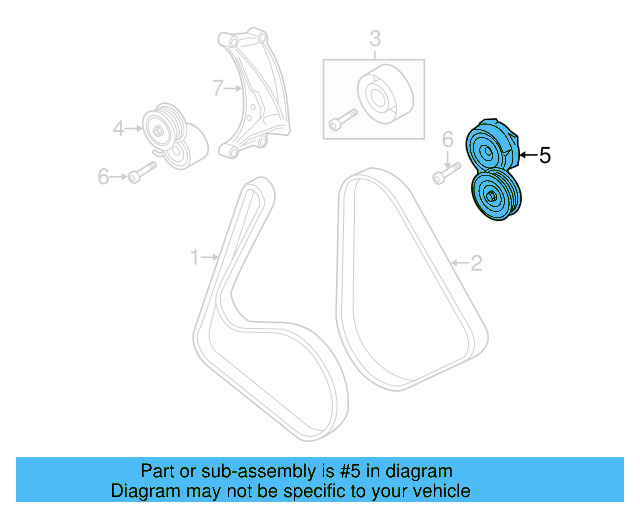 Serpentine Tensioner 06E-903-133-AF - View 3