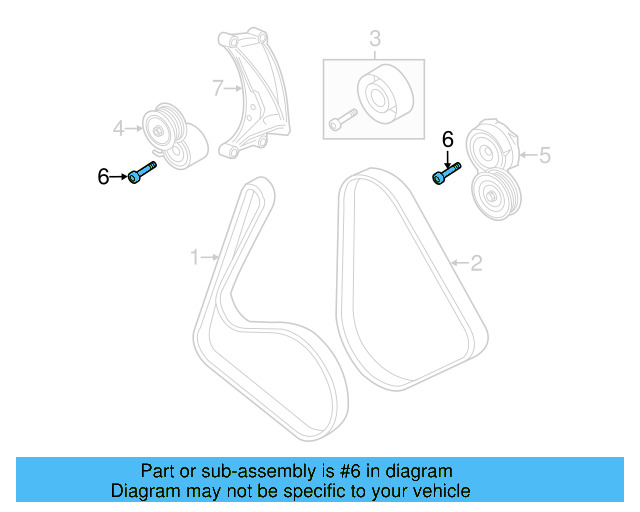 Belt Tensioner Bolt N-911-894-01 - View 3