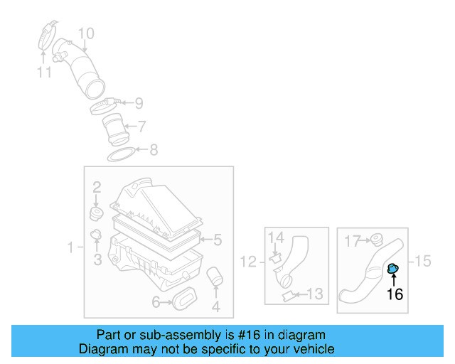 Engine Air Intake Hose 1C0-129-622-F - View 29