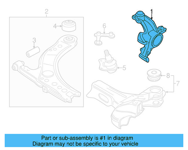 Steering Knuckle 1K0-407-256-AA - View 5