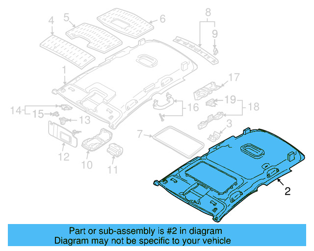 Headliner 5K4-867-502-A-BR2 - View 10
