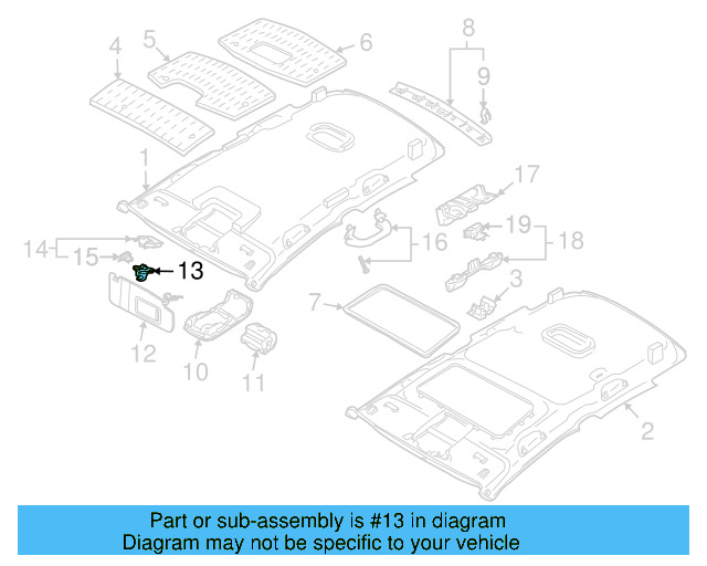 Sun Visor Holder 1K0-857-561-B-82V - View 15