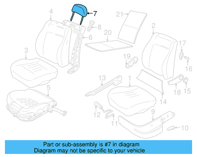 Headrest 1J0-881-902-C-C29 - View 5