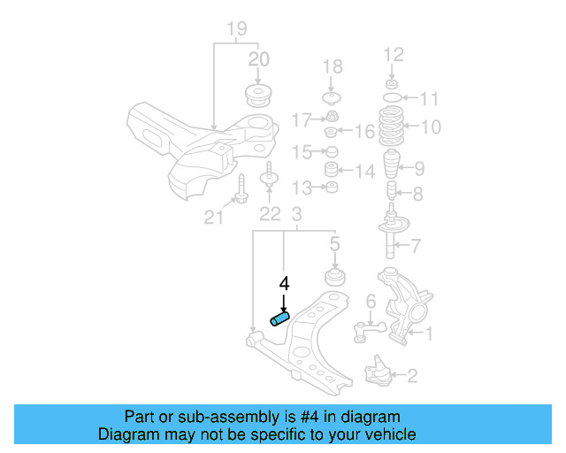 Lower Control Arm Front Bushing 357-407-182 - View 10