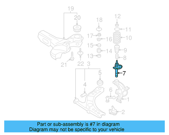 Suspension Strut 1J0-413-031-GD - View 9
