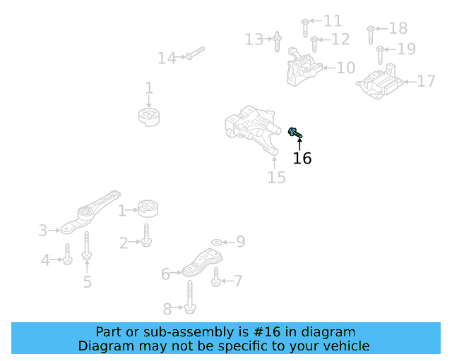 Side Support Mount Bolt N-107-015-01 - View 50