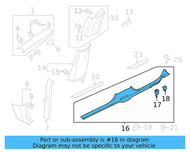 Scuff Plate 561-853-372-C-82V - View 4