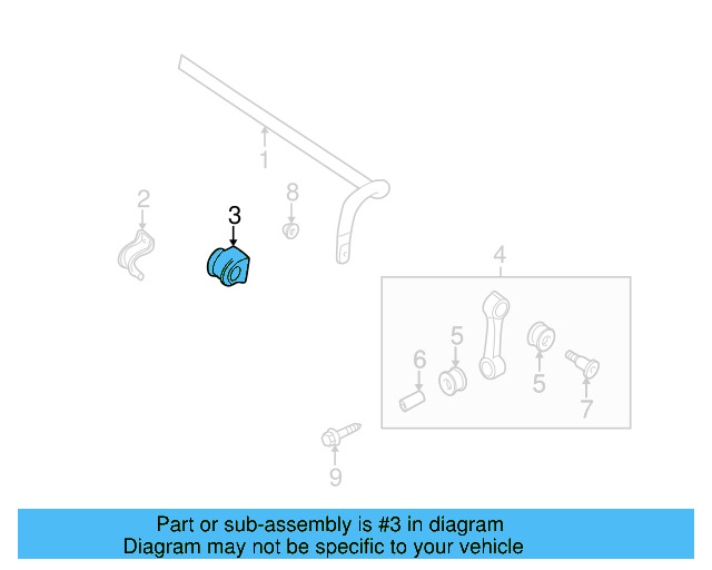 Stabilizer Bar Bushing 1J0-411-314-C - View 6