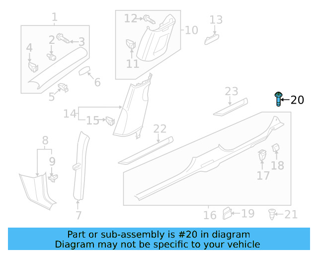 Scuff Plate Bolt N-909-059-02 - View 9