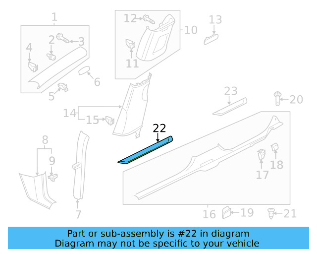 Front Sill Plate 561-853-537-TF9 - View 4