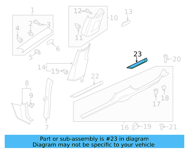 Rear Sill Plate 561-853-537-C-WN4 - View 6