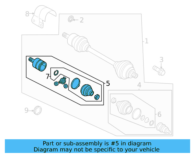 Inner Joint Assembly 1KM-498-103-E - View 2