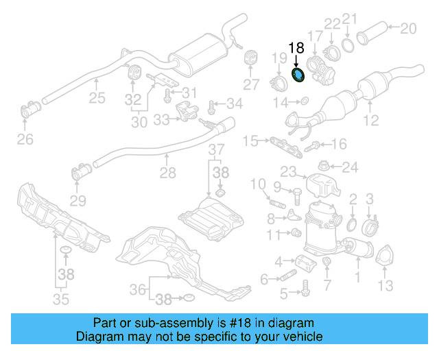 Converter & Pipe Gasket 1K0-253-115-AE - View 57