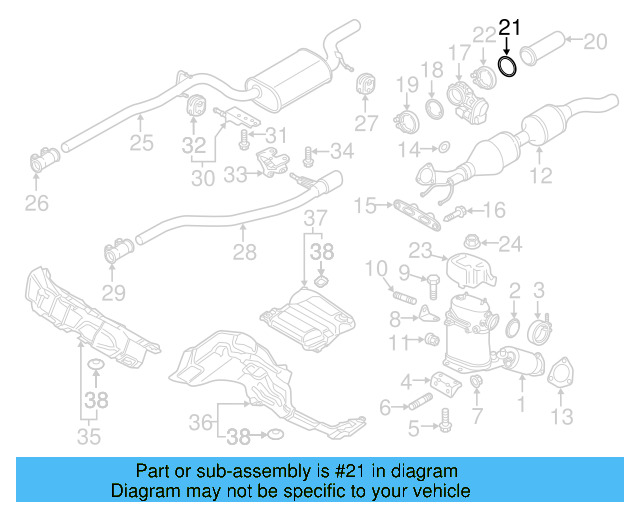 Converter & Pipe Gasket 1K0-253-115-AE - View 53
