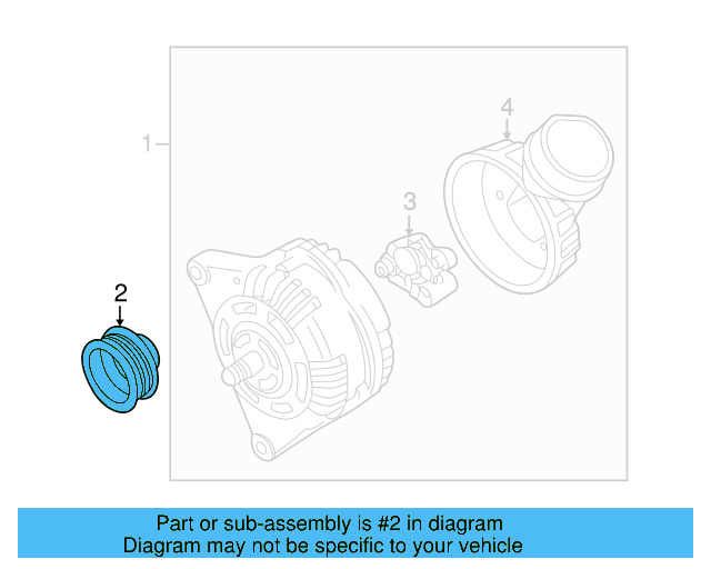 Alternator Pulley 06B-903-119-C - View 8
