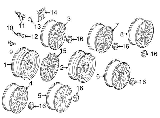 Valve Stem Extension 3B0-601-373-A - View 51