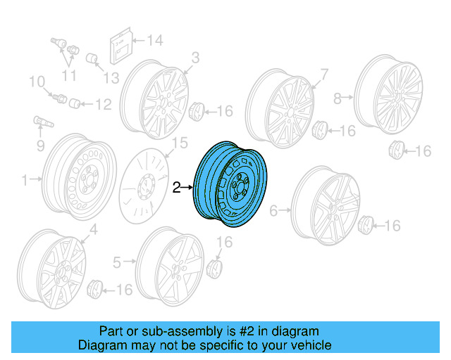 Spare Wheel 3B7-601-027-A-03C
