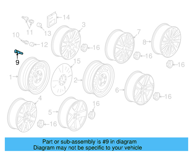 Valve Stem Extension 3B0-601-373-A