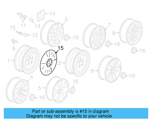 Wheel Cover 3C0-601-147-D-SMC - View 7