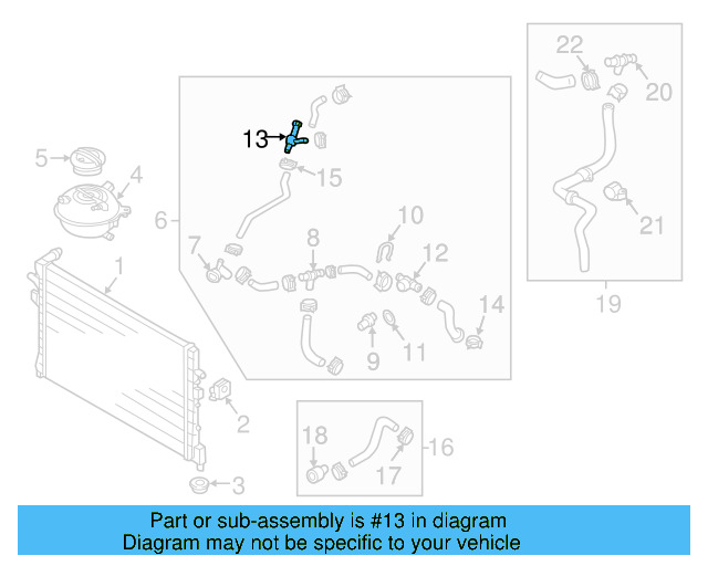 Water Hose Assembly Connector 1K0-121-087-B - View 18