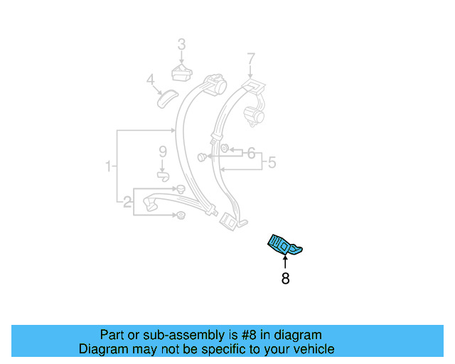 Buckle End 3AA-857-739-A-QVZ - View 5