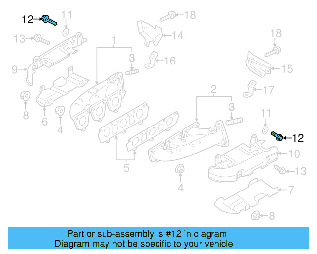 Exhaust Manifold Heat Shield Bolt N-902-452-09 - View 5