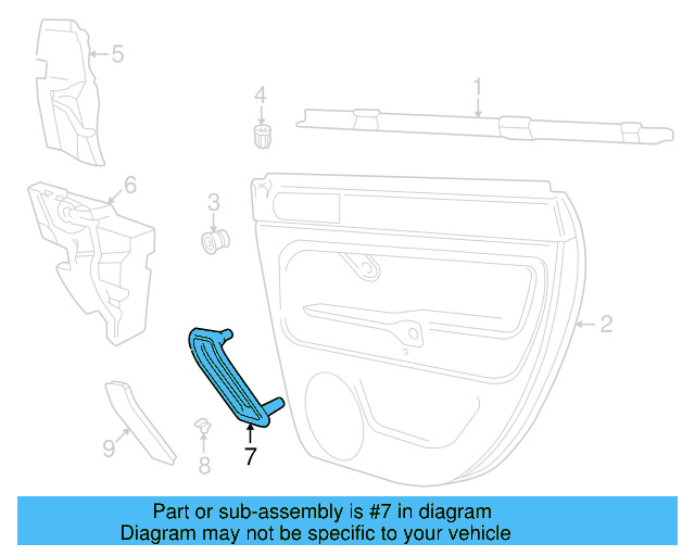 Pull Handle 3B4-867-180-A-7DE - View 16