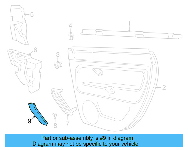 Pull Handle Cover 3B4-867-372-A-2WE