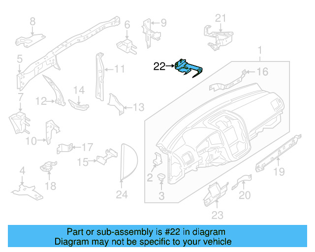 Instrument Panel Center Support 1K0-857-889 - View 11