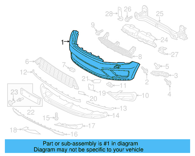 Bumper Cover (Unpainted) 7p6807221dgru - View 4