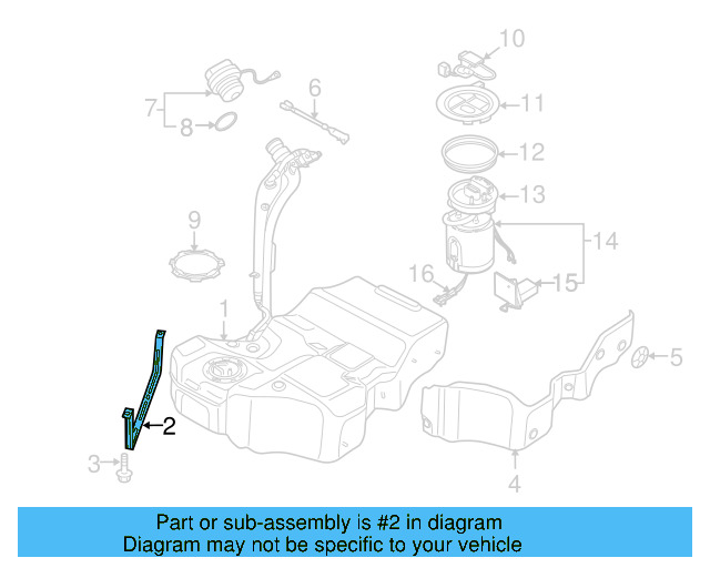 Fuel Tank Strap 3C0-201-653-B - View 4