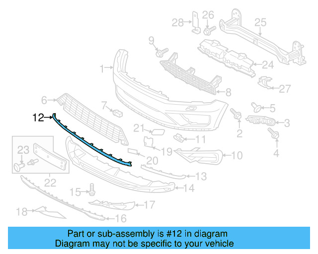 Center Molding 7P6-853-245-2ZZ - View 6