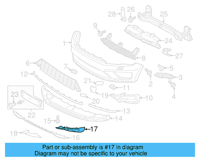 Fog Lamp Bezel (Unpainted) 7p6807490hgru - View 6