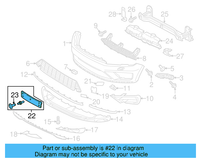 License Bracket 7P6-807-287-G - View 10