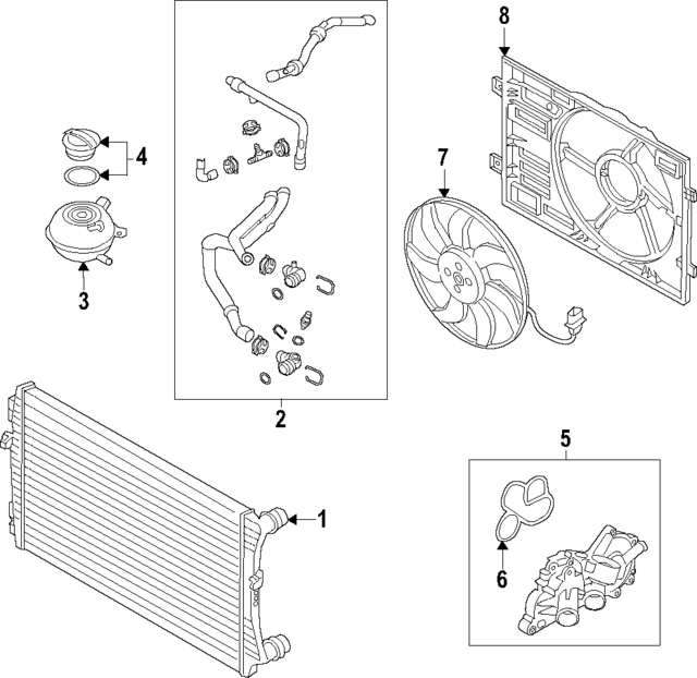 Engine Water Pump Housing Gasket 05E-121-119