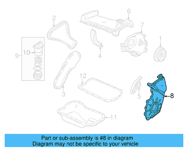 Engine Timing Cover 03H-103-173-D - View 10