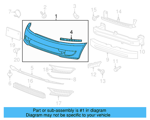 Bumper Cover (Unpainted) 561807217bgru - View 2