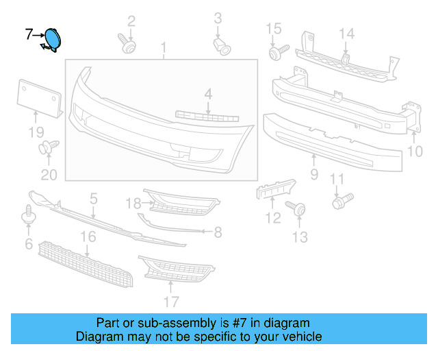 Tow Eye Cap (Unpainted) 561807241gru - View 2