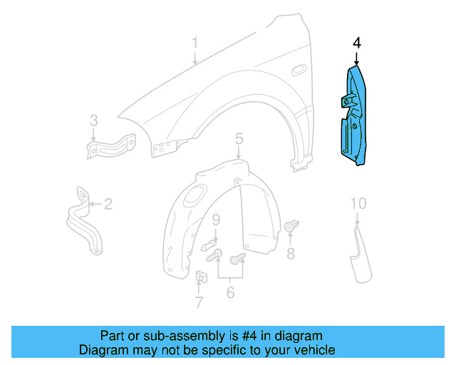 Fender Brace 3U0-821-136 - View 6