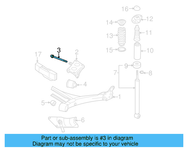 Axle Beam Bolt N-104-099-03 - View 5