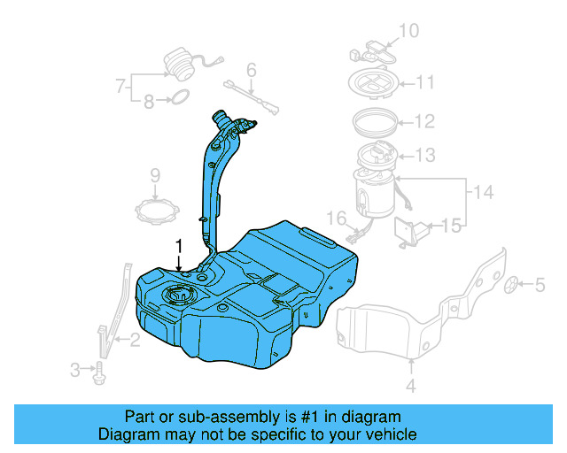 Fuel Tank 3C0-201-055-AB - View 7