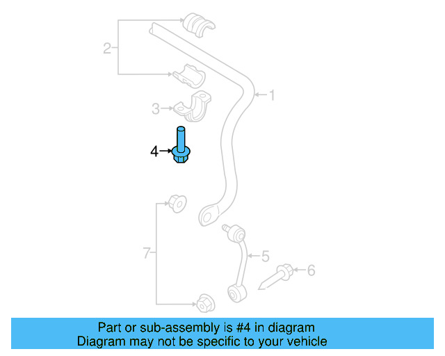 Stabilizer Bar Bolt N-106-978-01 - View 3